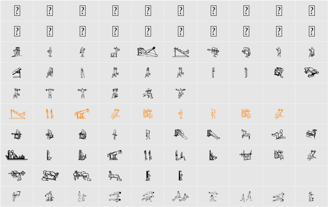 Workout Routine Character Map