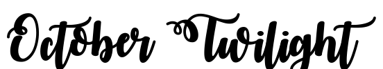October Twilight Font Image