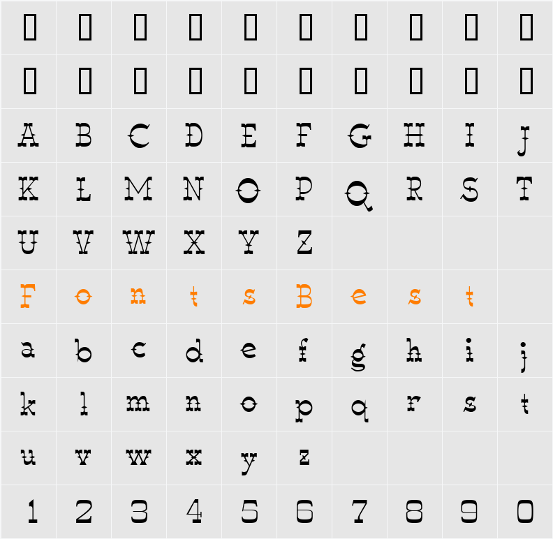 WyomingMacroniPegged Character Map