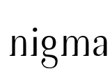 nigma Font Image