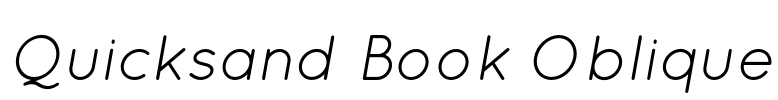 Quicksand Book Oblique Font Image