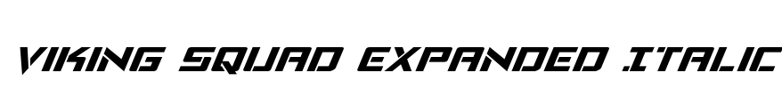 Viking Squad Expanded Italic Font Image