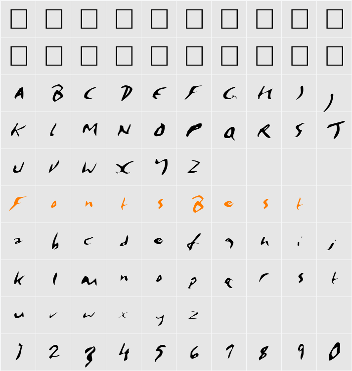 Elmore Character Map
