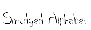 Smudged Alphabet Font Image