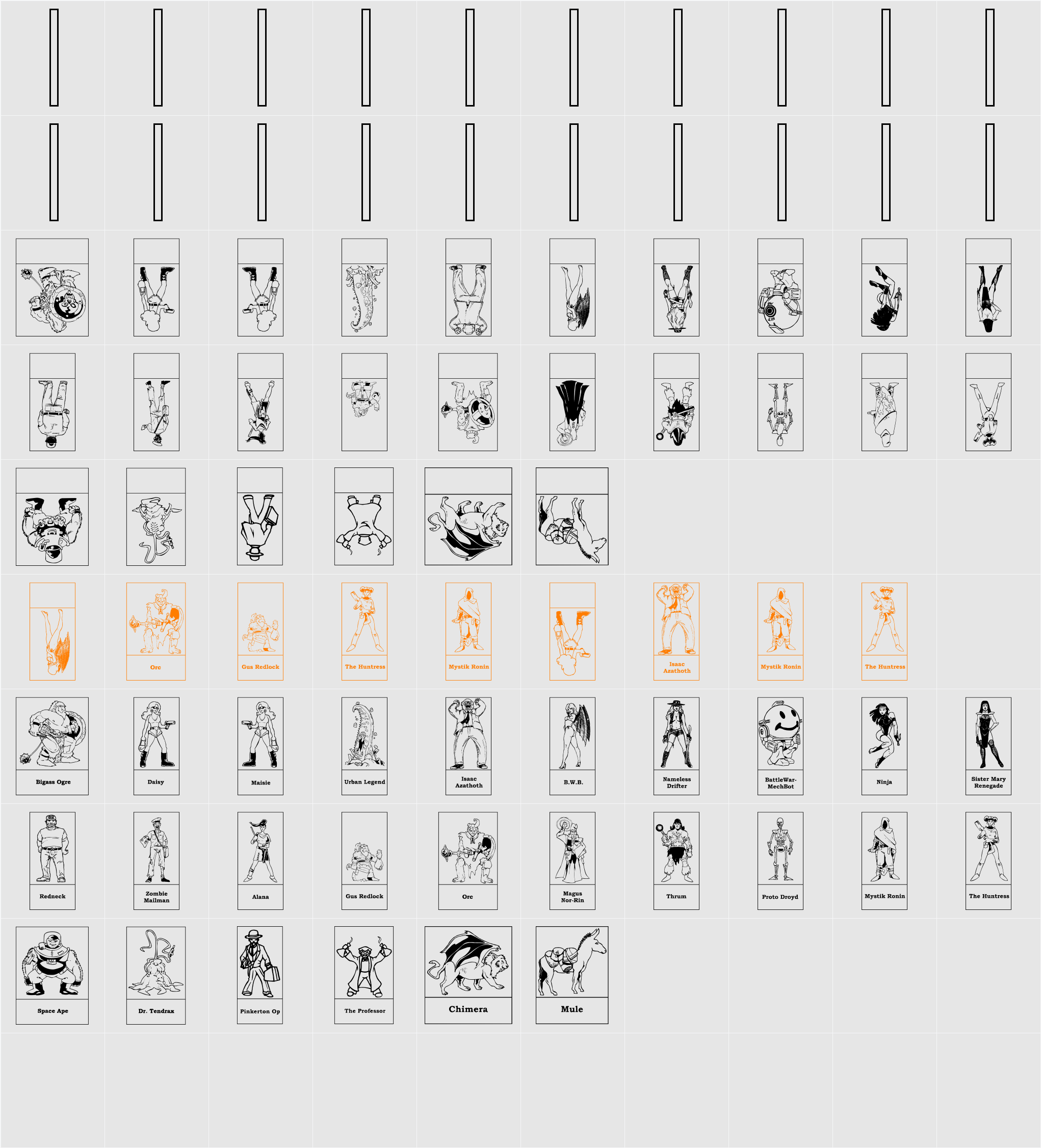 SPARKS Free for All Character Map