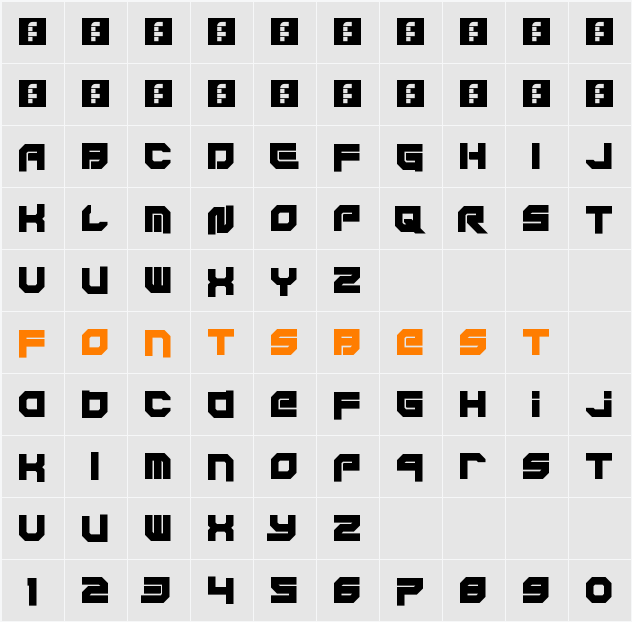 Xodohtro-Nu Character Map