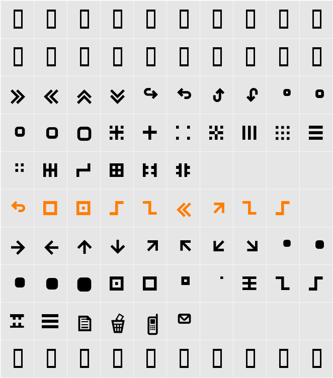 SwiszDings Character Map