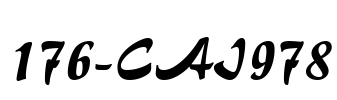 176-CAI978 Font Image