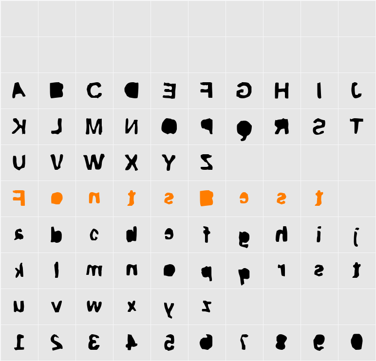 ripTRASHround Character Map