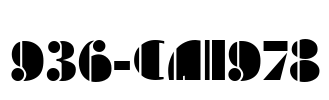 936-CAI978 Font Image
