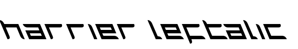 Harrier Leftalic Font Image