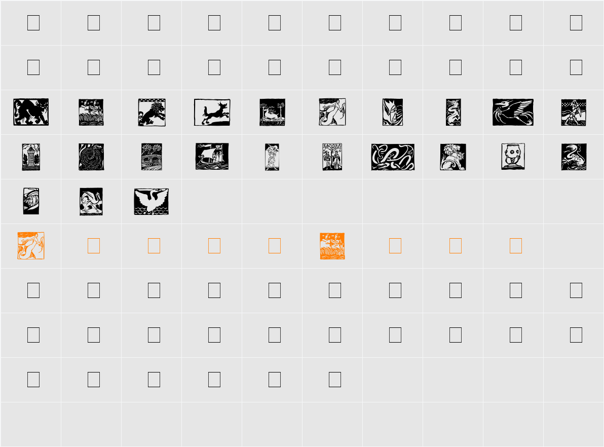 Sangrael Character Map