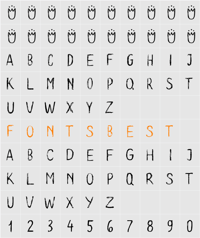 Long Clam Demo Version Character Map