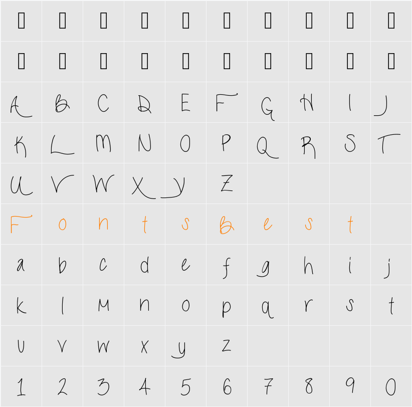 LiveLaughLove Character Map