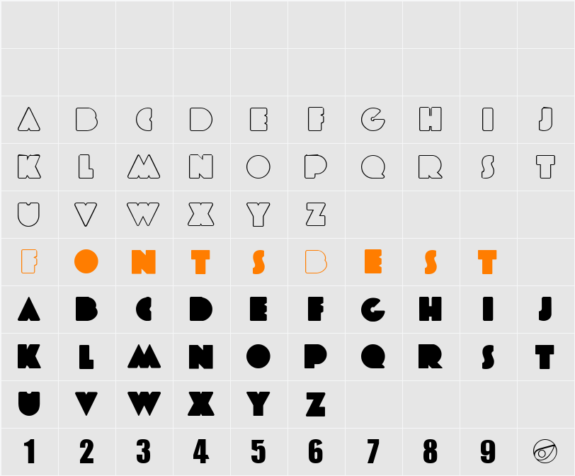 ETIAW Character Map