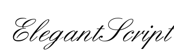 ElegantScript Font Image