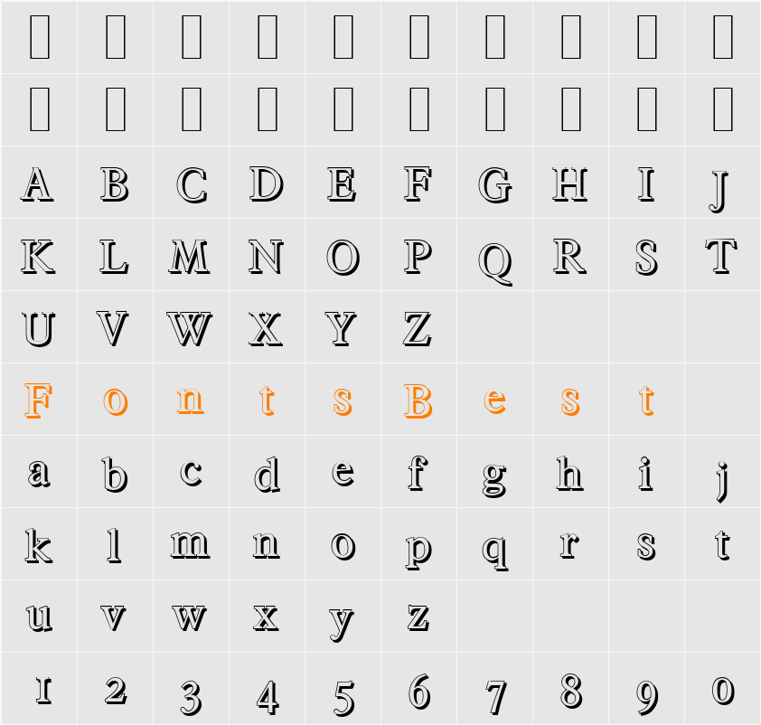 FranciscoShadow Character Map