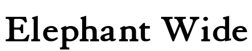 Elephant Wide Font Image