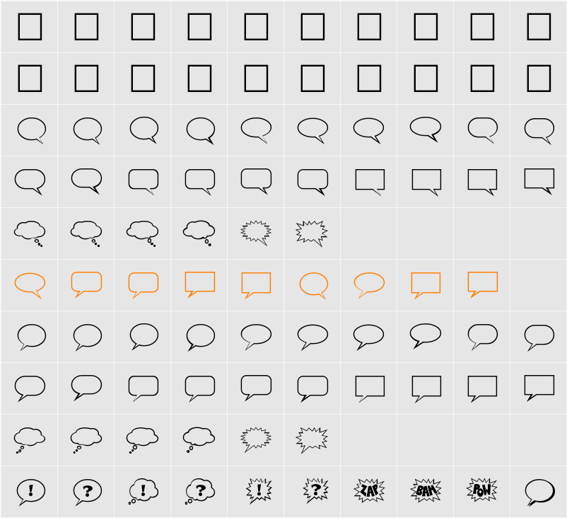 Talk Character Map