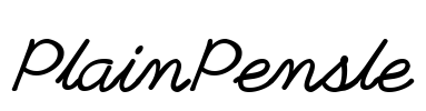 PlainPensle Font Image