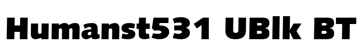 Humanst531 UBlk BT