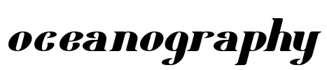 oceanography Font Image