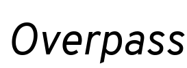Overpass Font Image