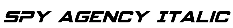 Spy Agency Italic Font Image