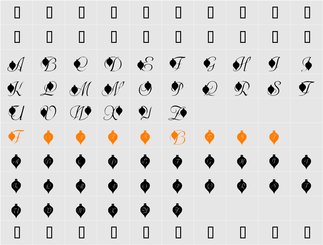 LMS Deck The Font Character Map