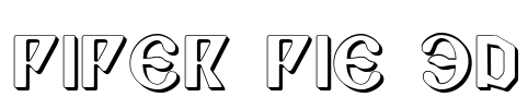Piper Pie 3D Font Image