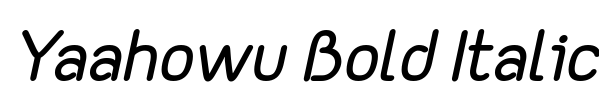 Yaahowu Bold Italic