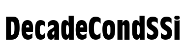 DecadeCondSSi Font Image