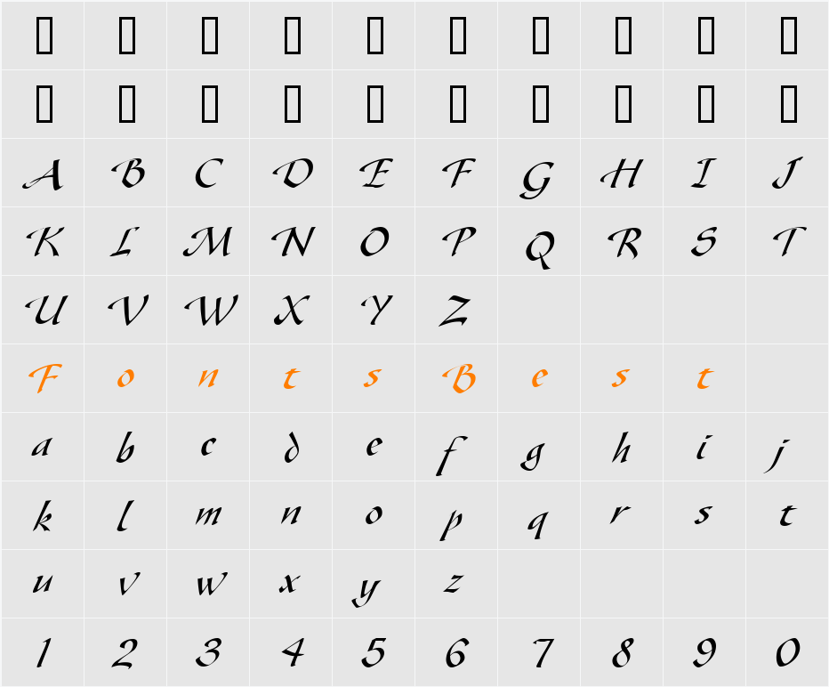 Gaze Character Map