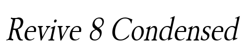 Revive 8 Condensed Font Image