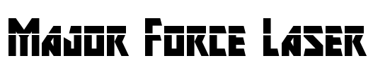 Major Force Laser Font Image