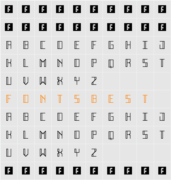Deco Future Character Map