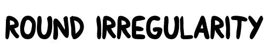 Round Irregularity Font Image