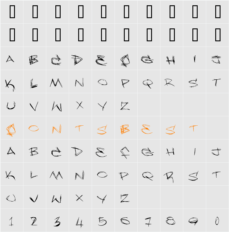 Slammer tag Character Map