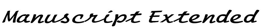Manuscript Extended Font Image