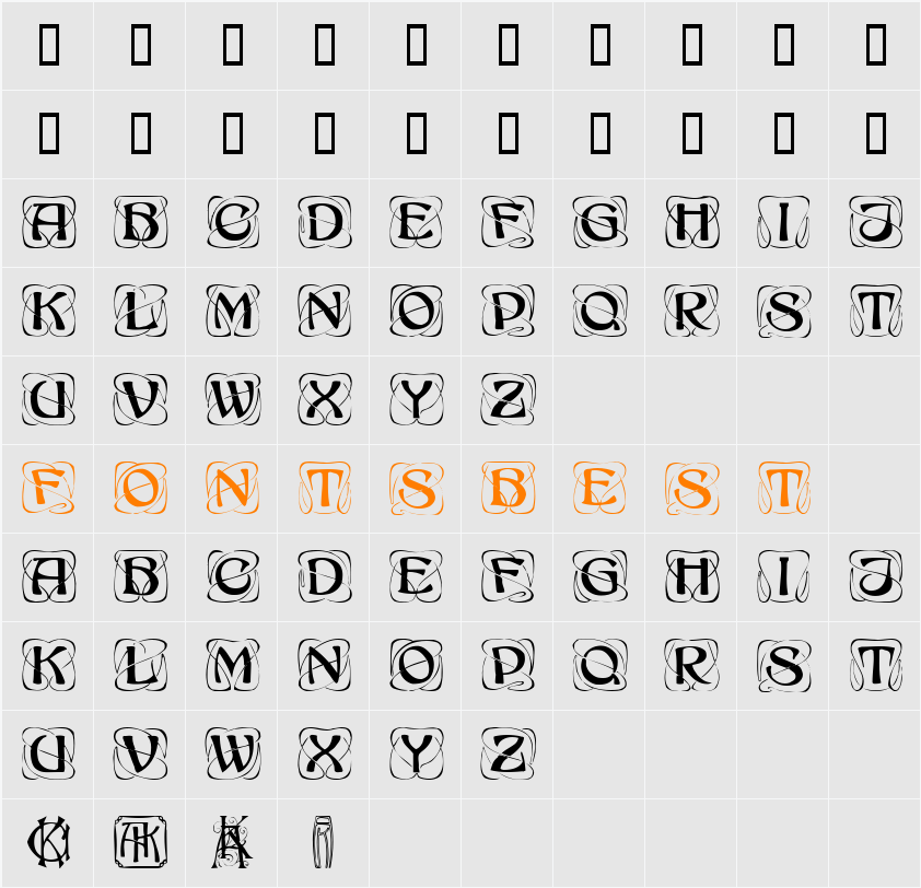 JI-Scummy Character Map