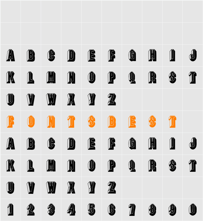 LeeCaps Cn Character Map