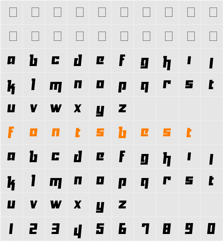 Yukarimobile Character Map