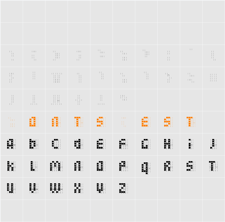 bleuck Character Map