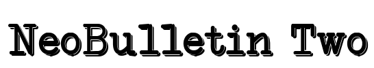 NeoBulletin Two Font Image
