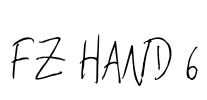 FZ HAND 6 Font Image