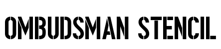 Ombudsman Stencil Font Image