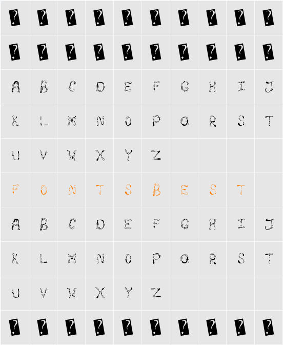 LubeSplash Character Map
