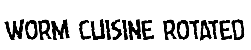 Worm Cuisine Rotated Font Image