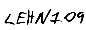 LEHN109 Font Image