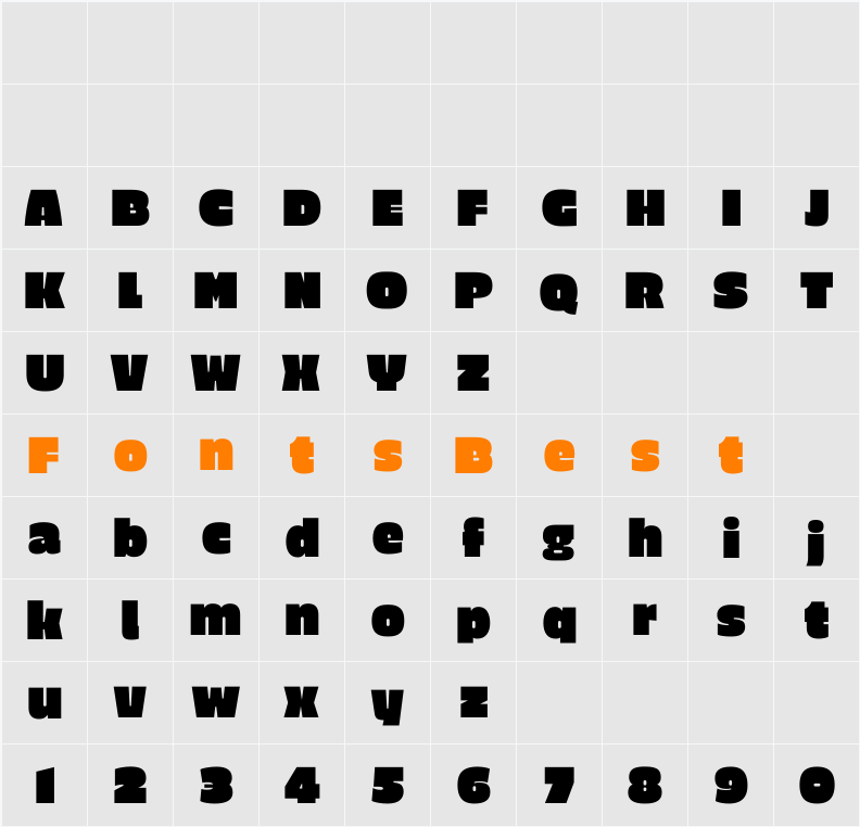 Erica One Character Map